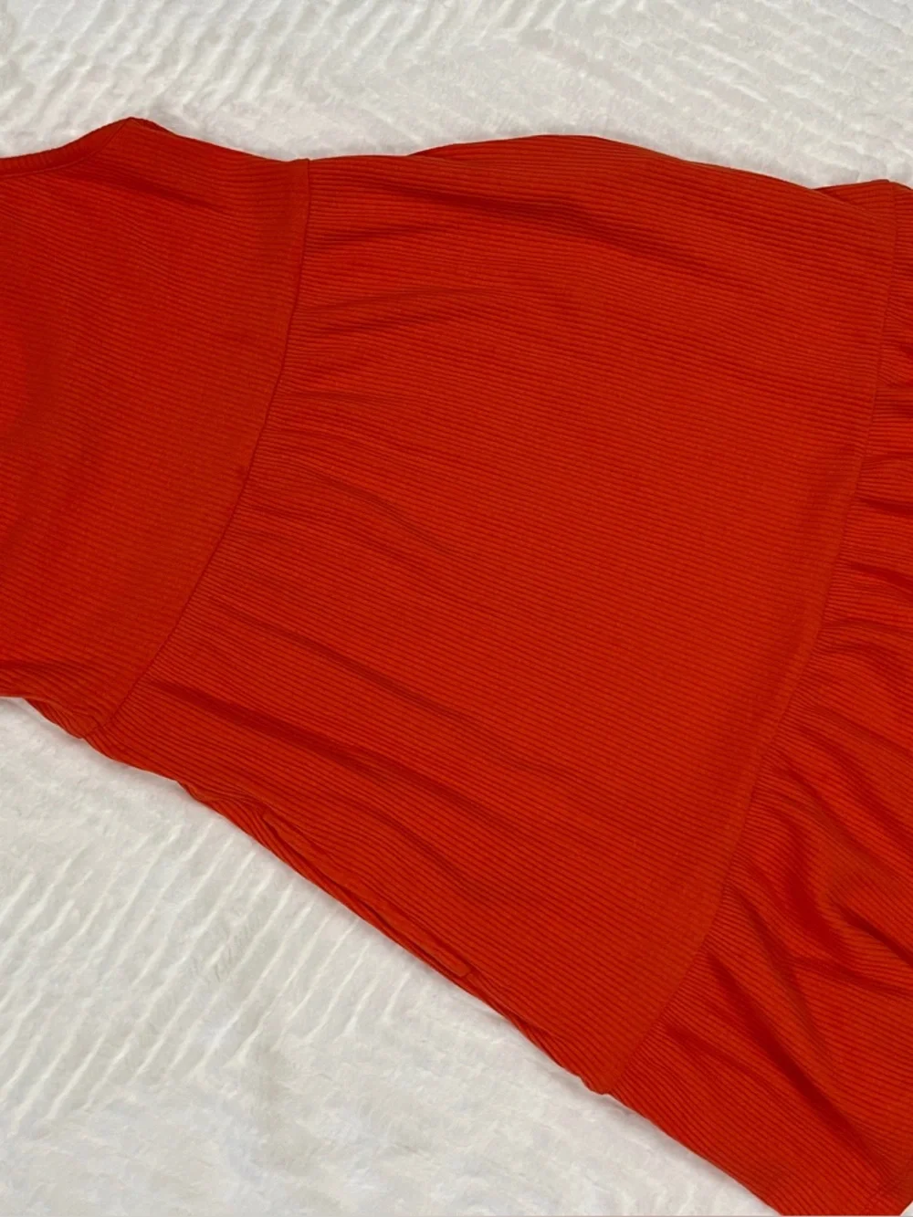 Old Navy‎ Orange Ribbed Tank Dress Ruffle Hem Girls large sundress